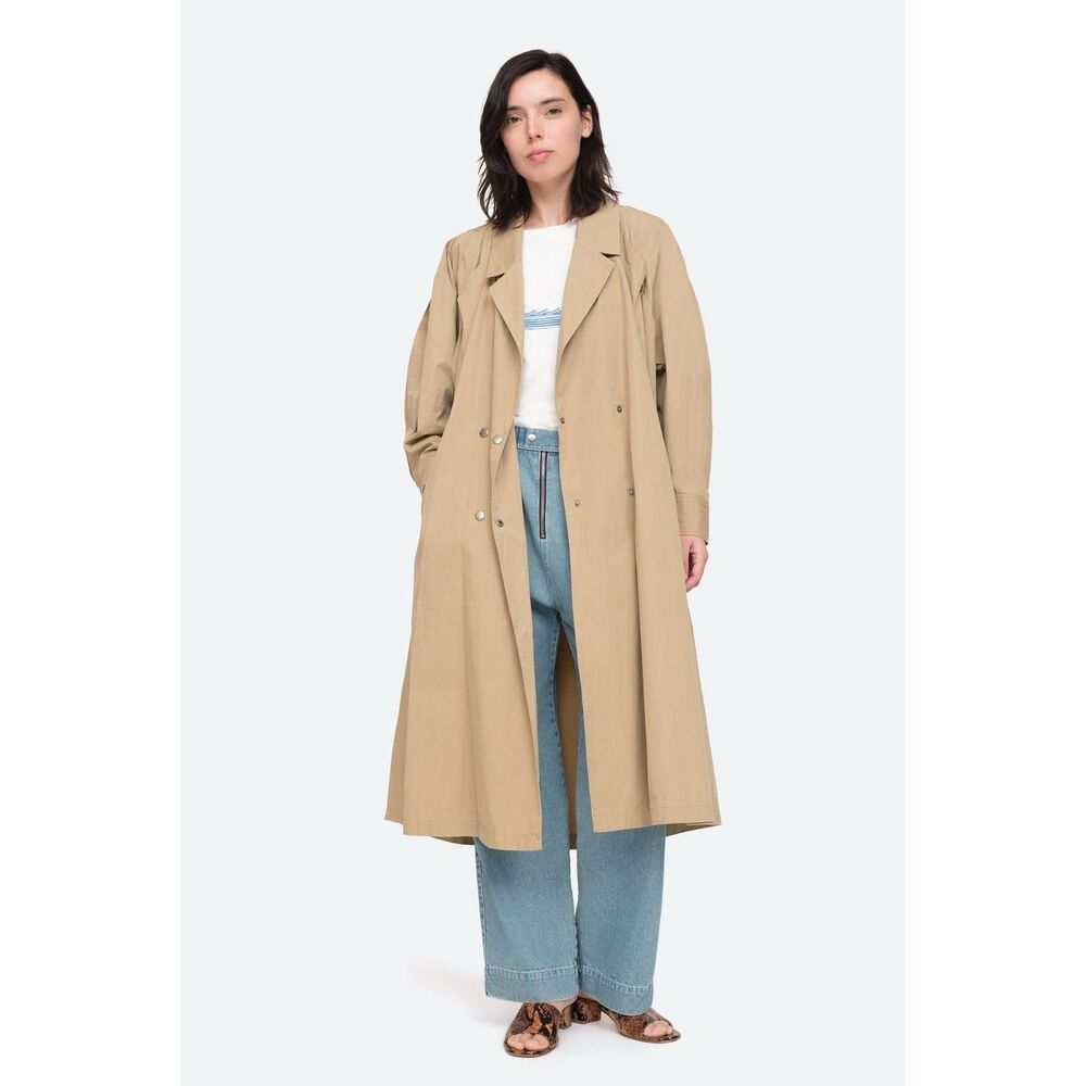 Sea New York Gabriette 100% cotton trench coat women's size large
